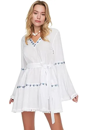Trendyol Damen Strandkleid Mit Detaillierter Band Dress, , 40 EU