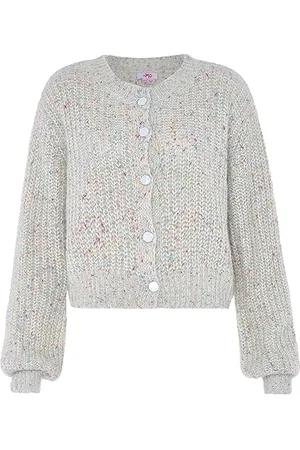 myMo Damen Lazy Chic-Strickjacke mit Rundhalsausschnitt Größe M/L