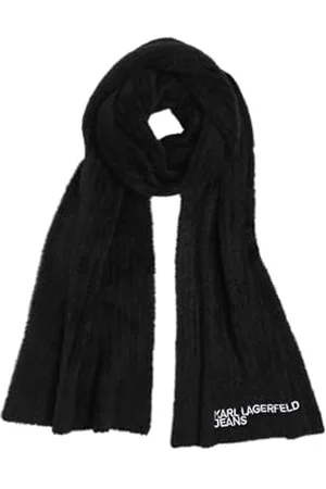 Karl Lagerfeld Damen, Pelziger Logo-Schal, , Einheitsgrösse