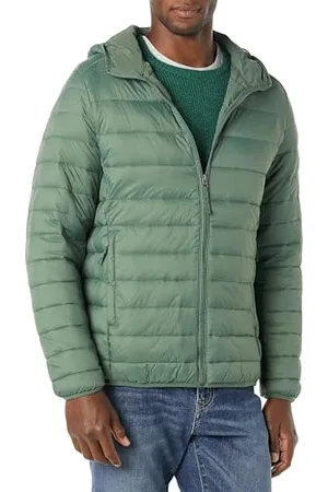 Amazon Herren Leichte, Wasserabweisende, verstaubare Kapuzenjacke, , S