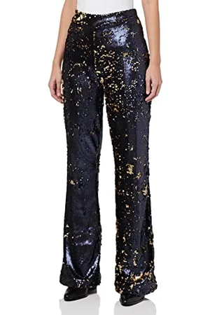 KENDALL + KYLIE KENDALL & KYLIE Damen K&K W Dazzle HIGH Rise Flare Pants KKW3712001 Hose, , L