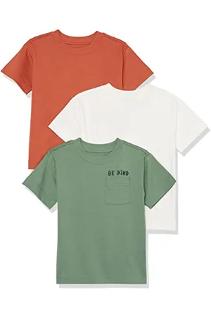Amazon Unisex Kinder Modernes Kurzarm-T-Shirt, 3er-Pack, , 4 Jahre