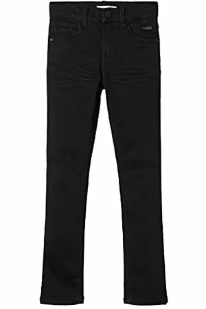 NAME IT Jungen Nkmtheo Dnmclas 7227 Pant Noos Jeans, Black Denim, 92 EU