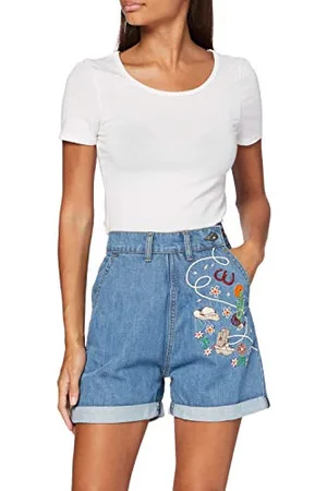 Queen Kerosin Damen Western Jeans-Shorts, , M