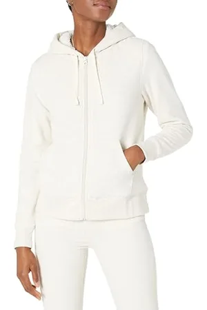 Amazon Damen Sherpa-gefütterte Fleece-Kapuzenjacke mit durchgehendem Reißverschluss (erhältlich in Übergröße), , XL