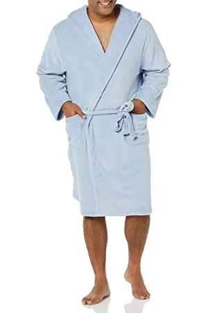 Amazon Herren Mittellanger Bademantel Plüsch, , XS-S
