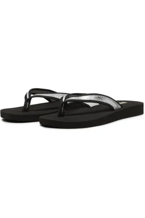 PUMA Damen Sandy Metallic Shine Flip-Flop, Black Silver Black, 35.5 EU