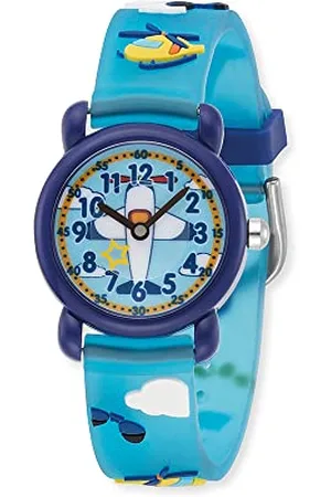 HERZENGEL Analoge Armbanduhr für Kinder aus robustem Kunststoff mit weichem Kunststoffband - Dornschließe - 27 mm/ 3ATM - inkl. Stiftemäppchen