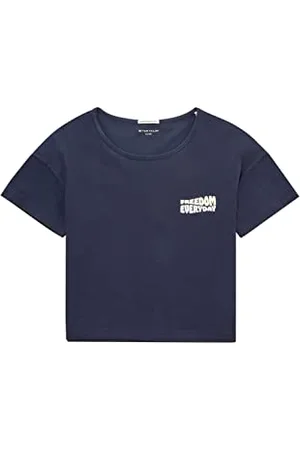 TOM TAILOR Mädchen Kinder T-Shirt mit Print 1035128, Blau, 140