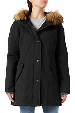 Marc O’ Polo Damen 71139 Kurzmantel mit Thermore Ecodown-Füllung, warme Winterjacke ohne Daunen, Mantel mit großer Kapuze, , (Herstellergröße: 32)