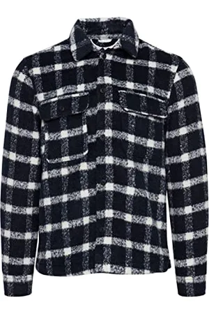 Casual Friday CFJukes checked shacket Herren Freizeit Hemd mit Hemdblusenkragen Regular Fit kariert, Größe:L, Farbe: