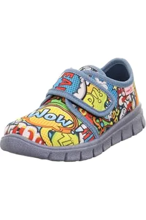 Superfit Jungen BOBBY Hausschuhe, BLAU/MEHRFARBIG 8000