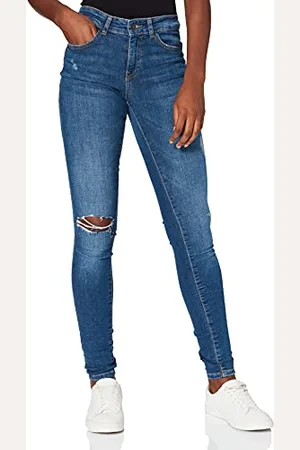 Noisy May Damen Nmlucy Nw Dest Sknny Az155mb Noos Jeans, Medium Blue Denim, 26W 30L EU