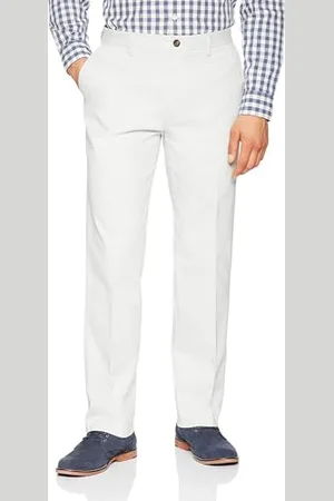 Amazon Herren Knitterfreie Flatfront-Chinohose in klassischer Passform (erhältlich in Übergröße), , 35W / 28L