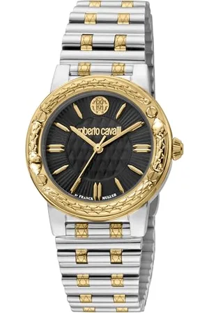 Roberto Cavalli Damen Analog Quarz Uhr mit Edelstahl Armband RV1L188M0091
