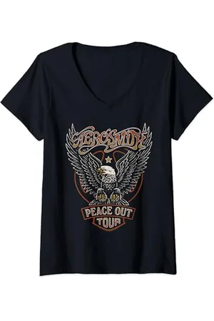 Aerosmith Moderner Adler T-Shirt mit V-Ausschnitt