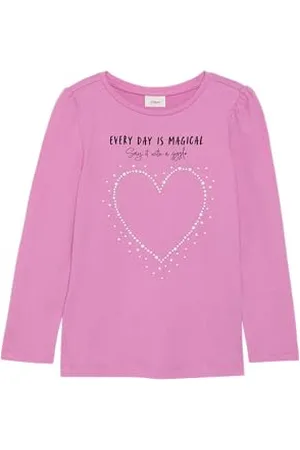 QS by s.Oliver Print-Shirt mit Schmucksteinen pink 92/98