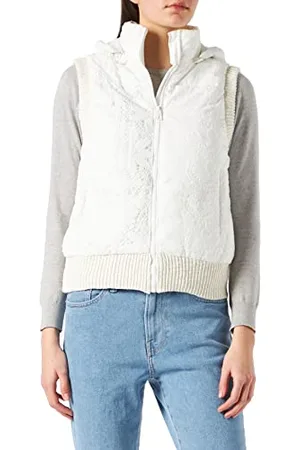 Desigual Womens Padded_New Bern Steppjacke, White, S