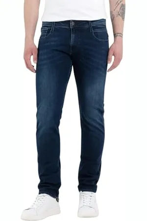 Replay Herren Jeans Anbass Slim-Fit mit Power Stretch, -1 (Blau), 33W / 32L