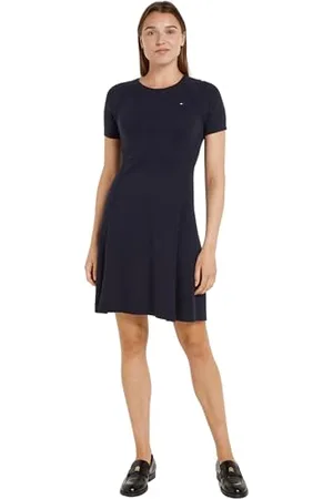Tommy Hilfiger CO Jersey Stitch F&F Dress Strickkleider Damen, , M