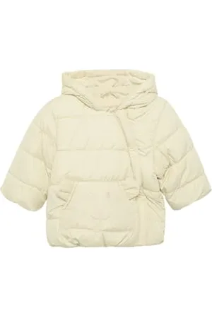 QS by s.Oliver Wattierte Jacke mit Fleece-Futter und Bären-Motiv helles Sand 86