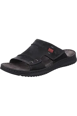 Rohde Herren Pantoletten Leder Clogs Klettverschluss Alghero 6252, Größe:42 EU, Farbe: