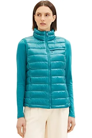 TOM TAILOR Damen 1036717 Lightweight Steppweste, 21178-ever Green, M