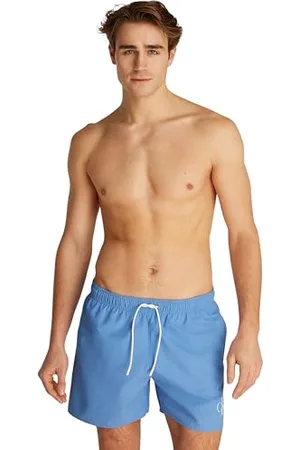 Calvin Klein Herren Badehose Medium Drawstring mit Logo, Blau (Glacier 5534269), M