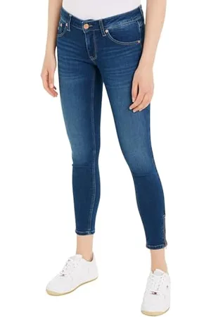 Tommy Hilfiger Damen Jeans Scarlett Lw Skn Ank Zip Ah1239 Skinny Fit, Blau ( Medium), 32W / 32L