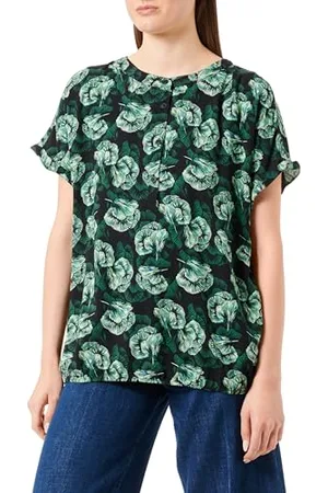 Timezone Damen Printed Sporty Blouse Bluse, , Small
