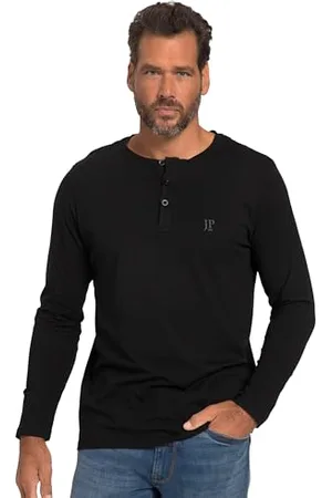 JP 1880 Herren große Größen Übergrößen Menswear L-8XL Henley, Basic, Shirt, Langarm, Knopfleiste, bis 8XL L 702555130-L