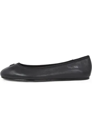 Tommy Hilfiger Damen Ballerinas Hardware aus Leder, (Black), 41