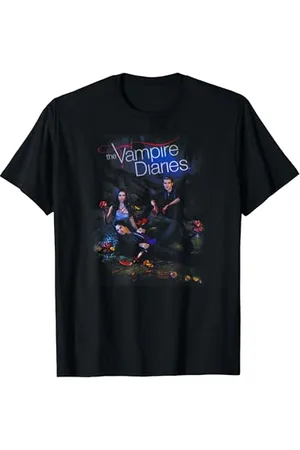 Warner Bros. Vampire Diaries T-Shirt Tempted Unisex Adult Kids S Klassisch V-Ausschnitt Kurzarm Lizenziert: Vampire Diaries