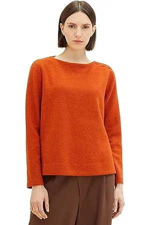 TOM TAILOR Damen Sweatshirt mit Knopfleiste