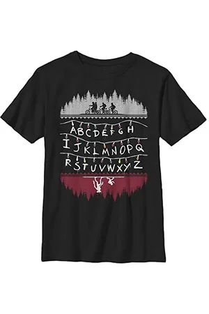 Stranger Things Alphabet Lights YTH Crew neck Black 104
