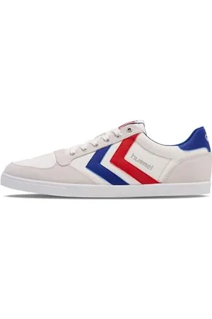 Hummel SLIMMER STADIL LOW, WHITE/BLUE/RED/GUM, 48