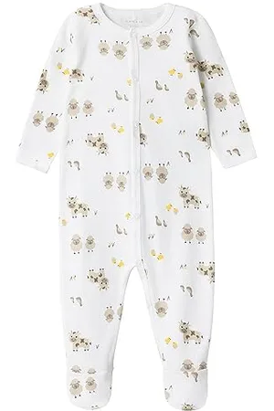 NAME IT Unisex Nbnnightsuit W/F Farm Animals Noos Schlafstrampler, , 92 EU