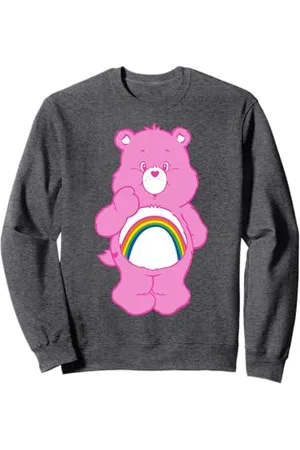 Care Bears Cheer Bear Classic Vintage Rainbow Belly Badge Sweatshirt