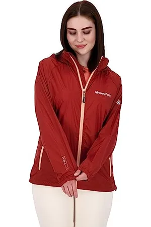 DEPROC-Active Deproc Active Leichte Damen Regenjacke mit Kapuze Wasserdicht Wetterfest Windbreaker Übergangsjacke ROBSON WOMEN
