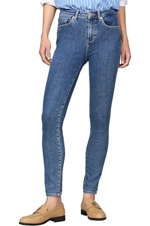 Tommy Hilfiger Damen Jeans Hose Skinny Fit, Blau (Zef), 28W/30L