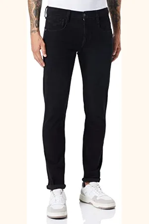 Replay Herren Jeans Anbass Slim-Fit, (Schwarz), 34W / 34L