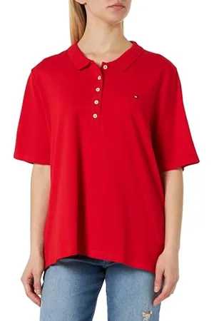 Tommy Hilfiger Damen Poloshirt Kurzarm Regular Fit, , 54