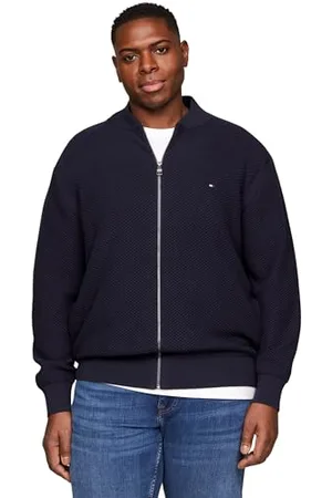 Tommy Hilfiger Herren Bomberjacke Baseball Übergangsjacke Große Größen, , XXL