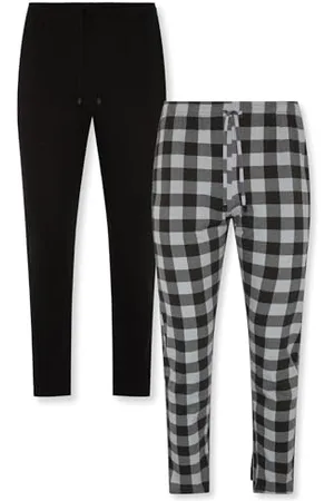 FM London 2er-Pack Pyjama für Herren - Leichte Herren-Pyjamahose, Loungewear und Nachtwäsche