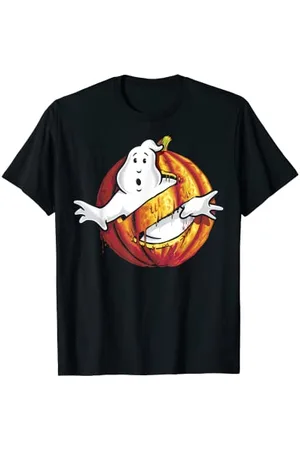 Ghostbusters Classic Logo Halloween Pumpkin Graphic T-Shirt T-Shirt