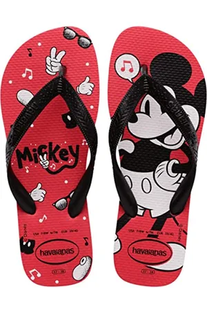 Havaianas Top Disney Flip Flop Unisex-Erwachsene, Rubinrot, Schwarz, 10/11 UK