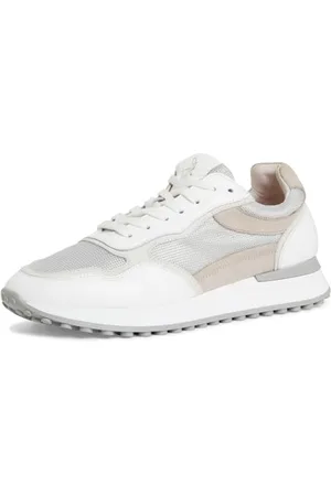 Marco Tozzi By Guido Maria Kretschmer Herren Sneaker flach aus Leder mit dicker Sohle, Weiß , 46 EU