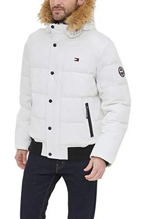 Tommy Hilfiger Herren Gesteppte Arctic Cloth Snap Front Schnorchel Bomberjacke Parka, , M