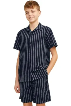JACK & JONES JORPALMA Seersucker Shirt SS JNR