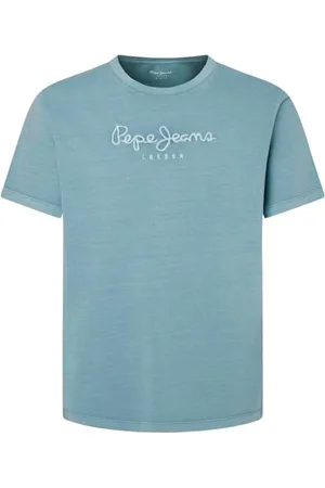 Pepe Jeans Herren Emb Eggo T-Shirt, Blau (Quay Blue), S